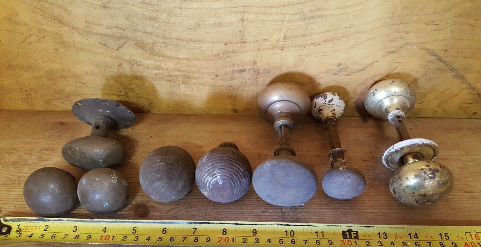 Antique/vintage brass door knobs