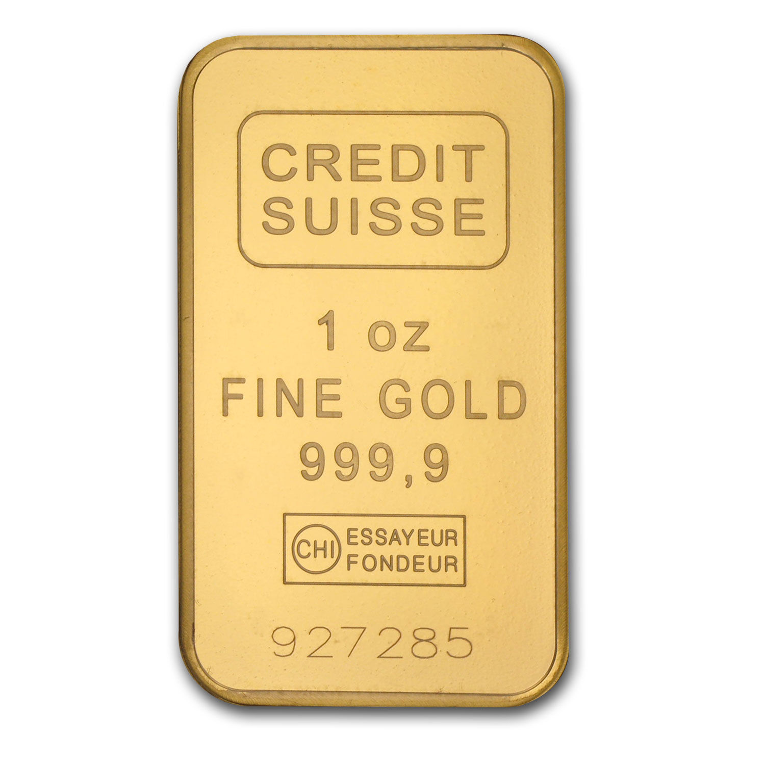 1 oz Credit Suisse Gold Bar .9999 Fine In Assay - SKU #82687