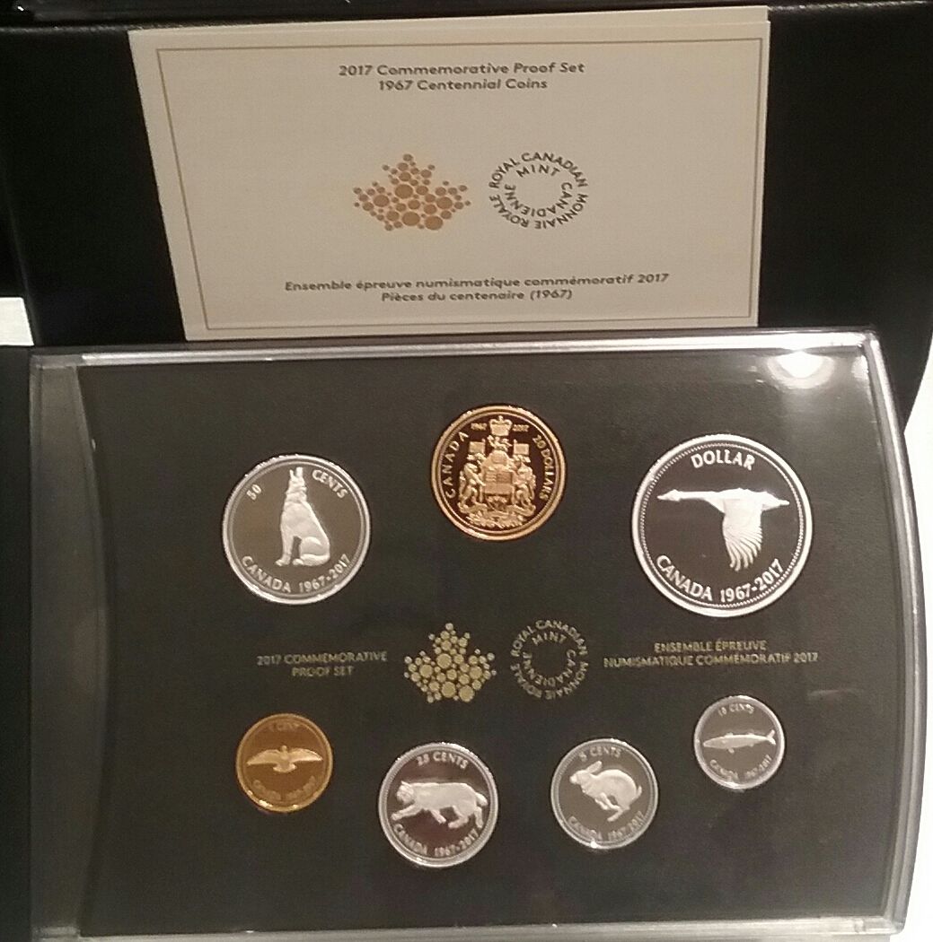 1967-2017 Canada Centennial 7-Coins Pure Silver Proof Set: Alex Colville Designs