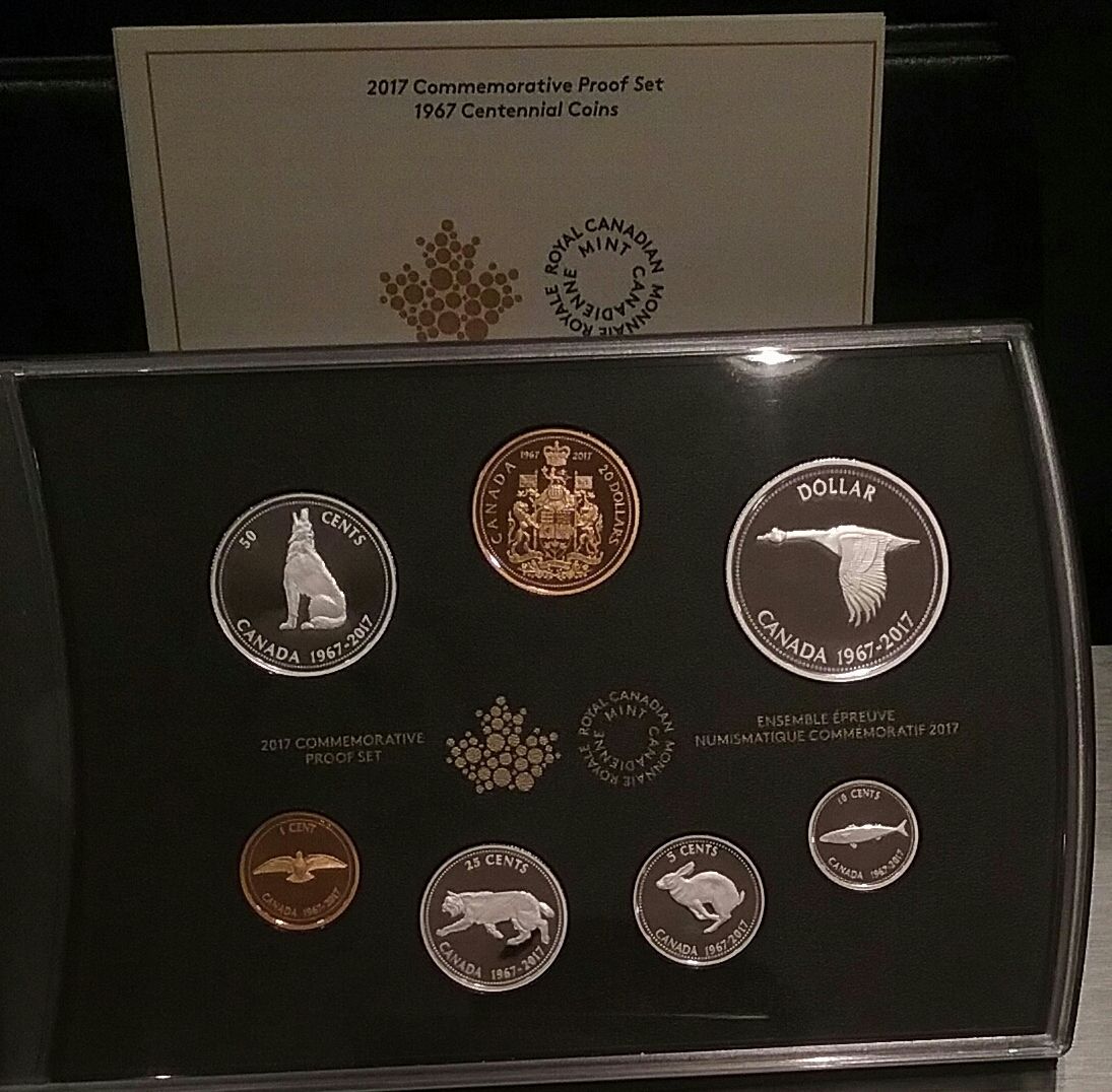 1967-2017 Canada Centennial 7-Coins Pure Silver Proof Set: Alex Colville Designs