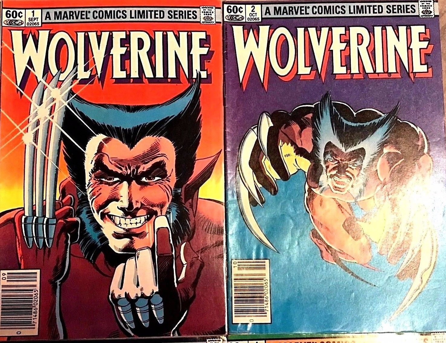 WOLVERINE#1-4 VF 1982 MINI SERIES FRANK MILLER MARVEL COMICS