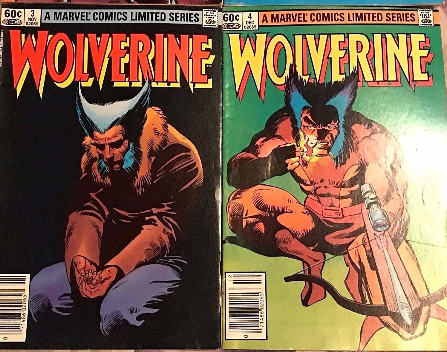 WOLVERINE#1-4 VF 1982 MINI SERIES FRANK MILLER MARVEL COMICS