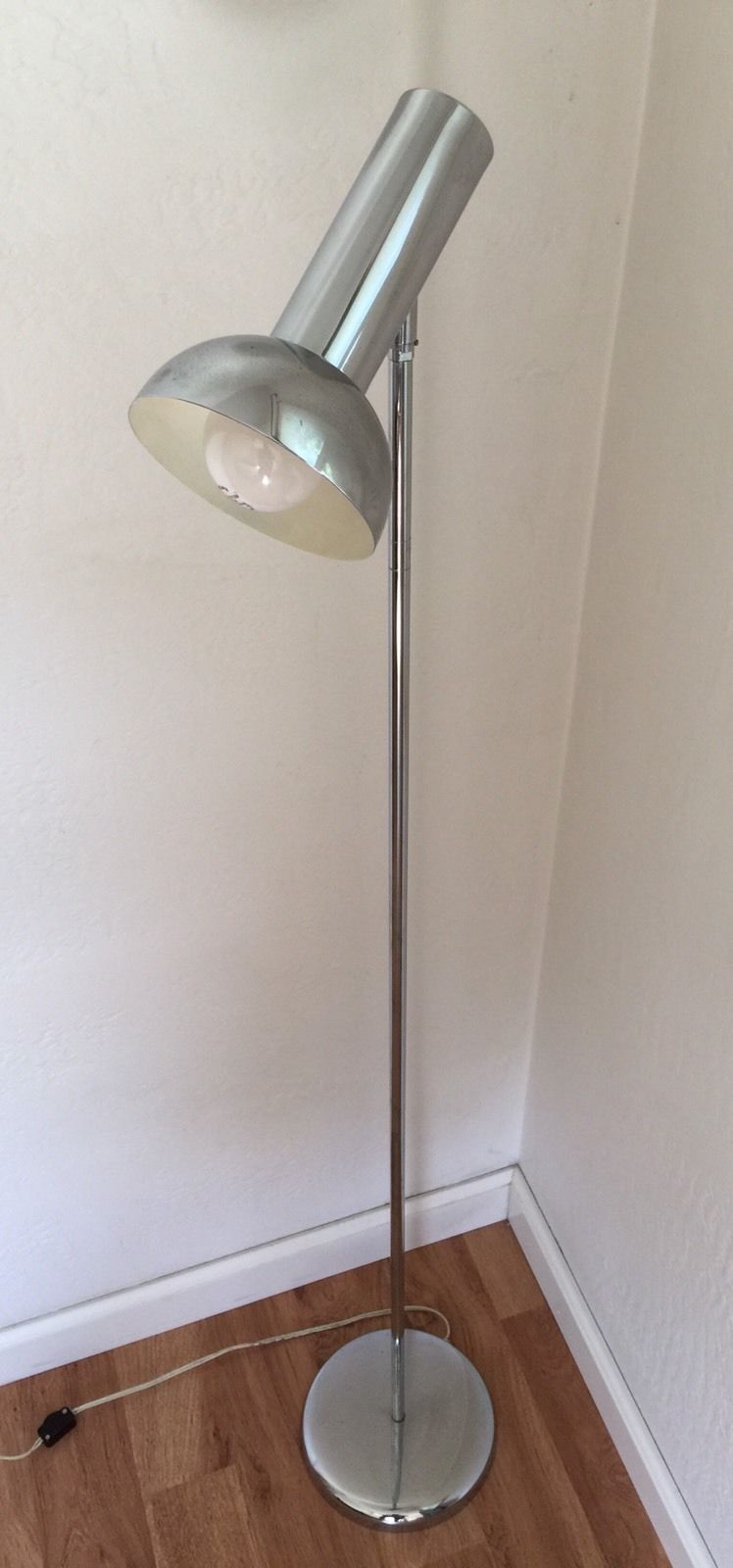 Vintage Chrome Floor Reading Lamp Kovacs Mid Century Sonneman