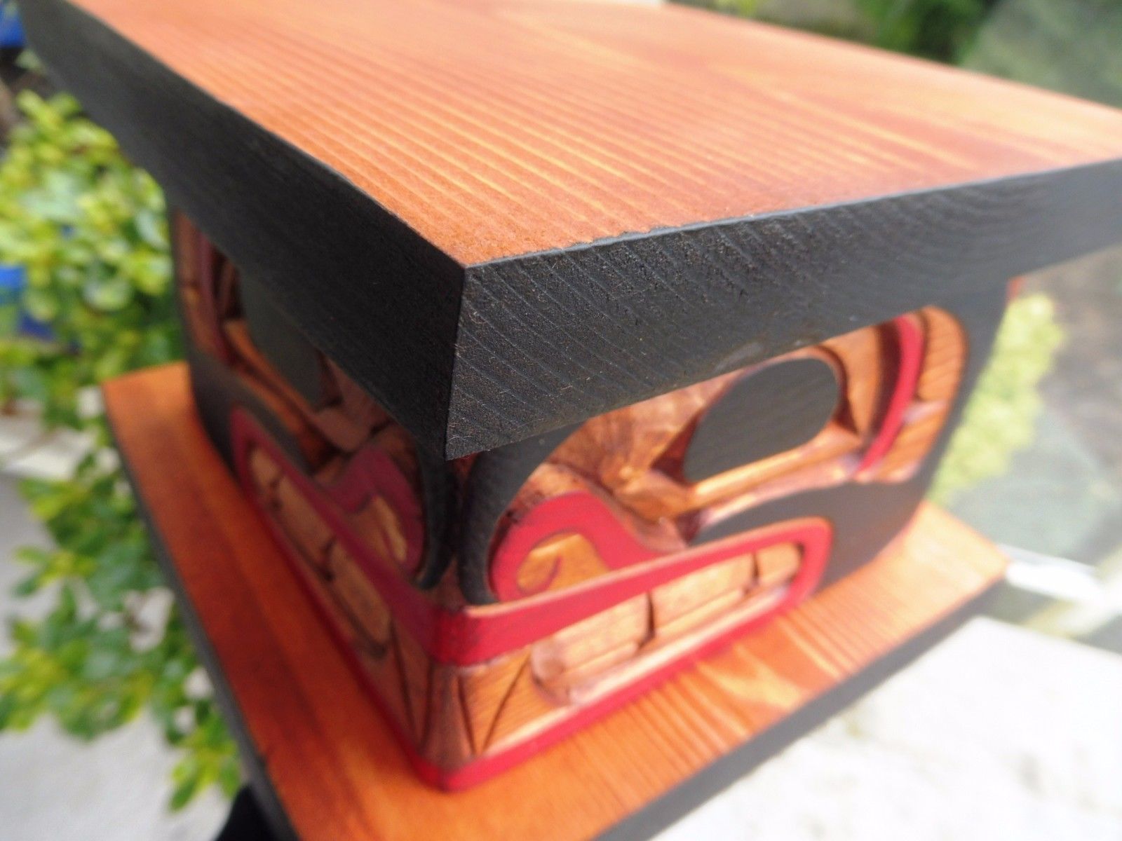 Northwest Coast First Nations native Art carved WHALE Box, carved on 4 sides!