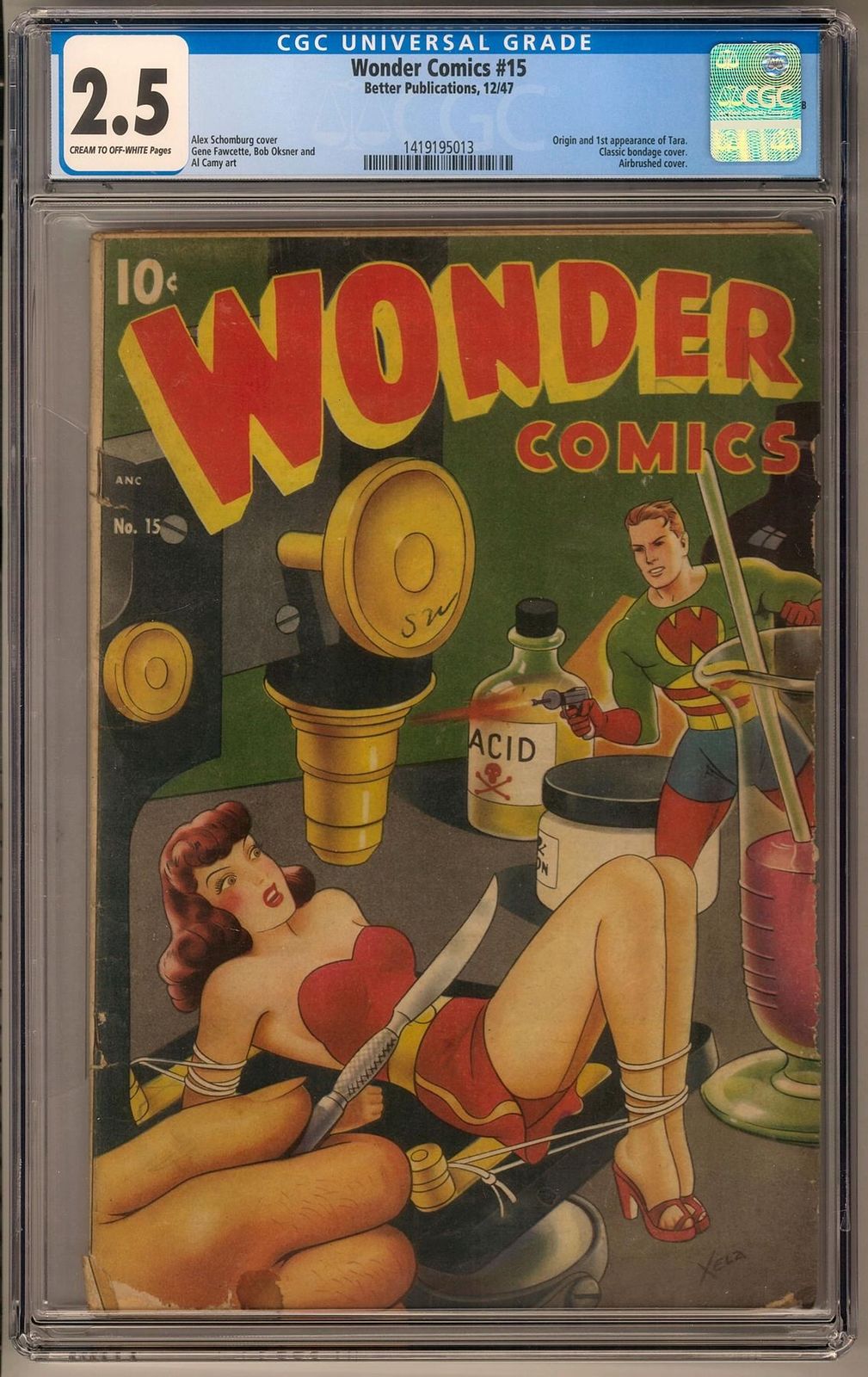 Wonder Comics #15 CGC 2.5 (C-OW) Classic Bondage Cover 1st Tara
