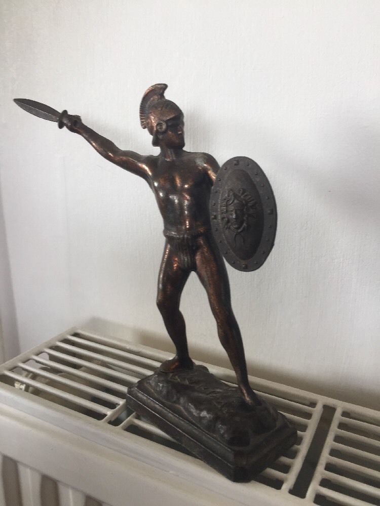 Bronze Statue Leonidas King Of Sparta With Sword And Shield