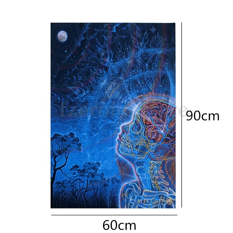 Moon - Alex Grey Psychedelic Trippy Art Silk Poster 24x36inch NEW