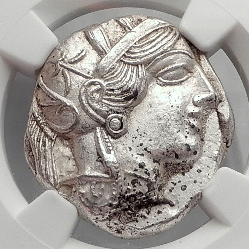 ATHENS Greece Ancient Silver Greek TETRADRACHM Coin Athena & Owl NGC MS i61930