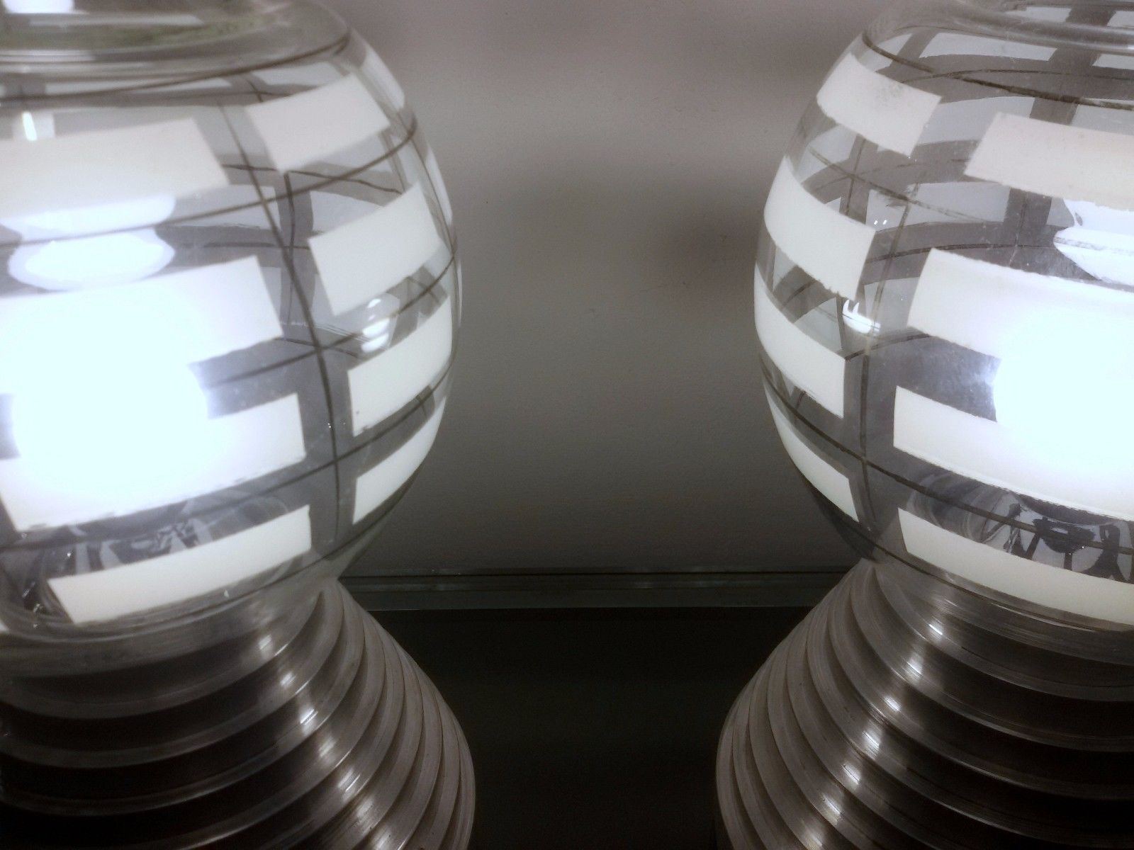 SUPERB pair of Mid Century Modern  Atomic Space Age Style Era Table Lamps