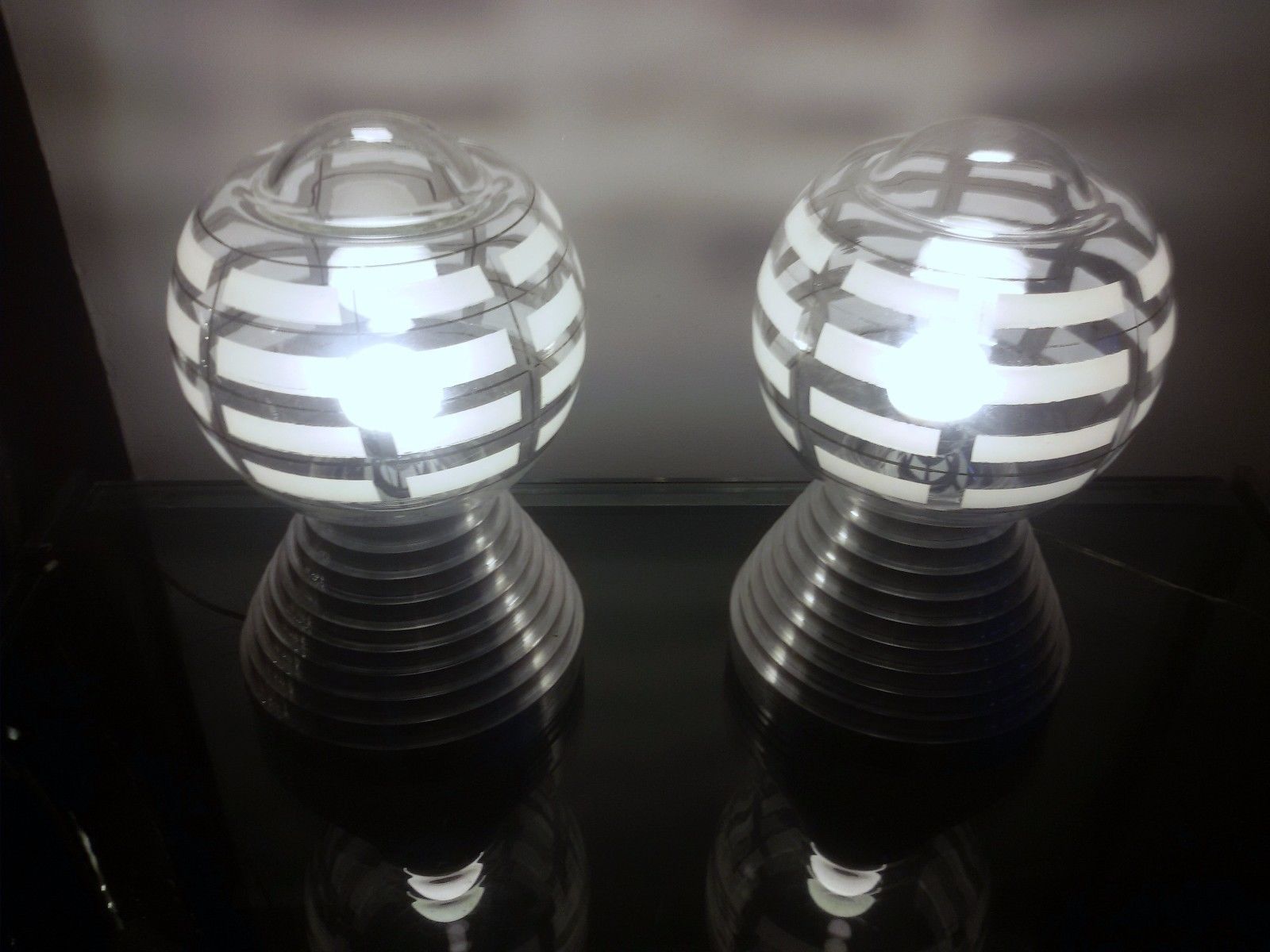 SUPERB pair of Mid Century Modern  Atomic Space Age Style Era Table Lamps