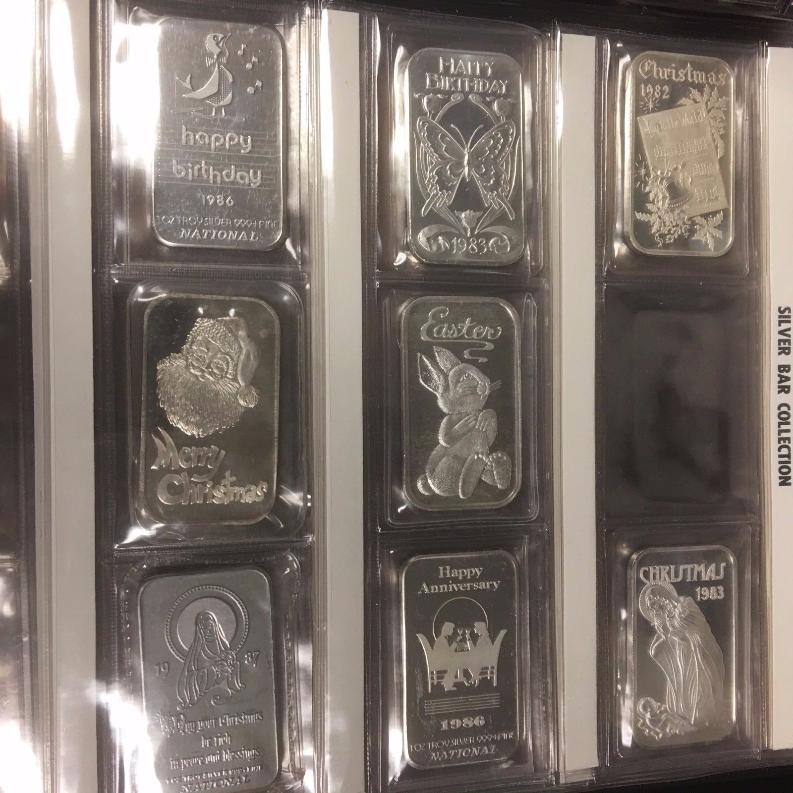 .999 Fine Silver 1oz Silver Bar Collection- Seventeen (17) Silver Bars  #5910