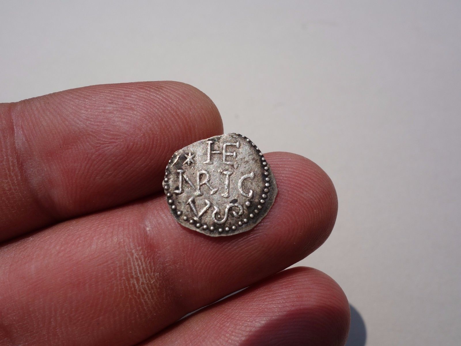 Roman Quarter Siliqua Coin, Silver, Chi Rho, and inscribed