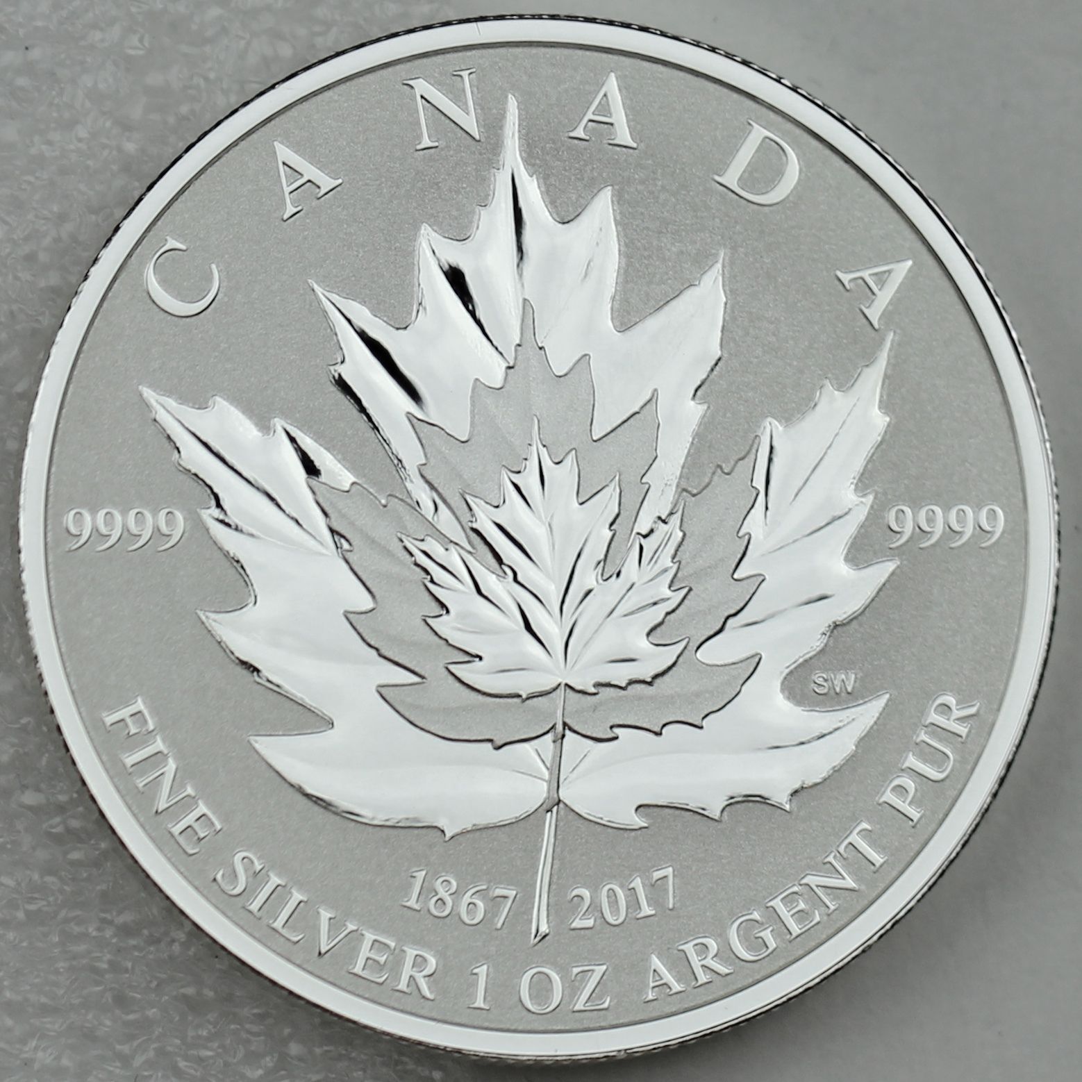 Canada 2017 Maple Leaf Pure Silver 4-Coin Fractional Set - Reverse Proofs