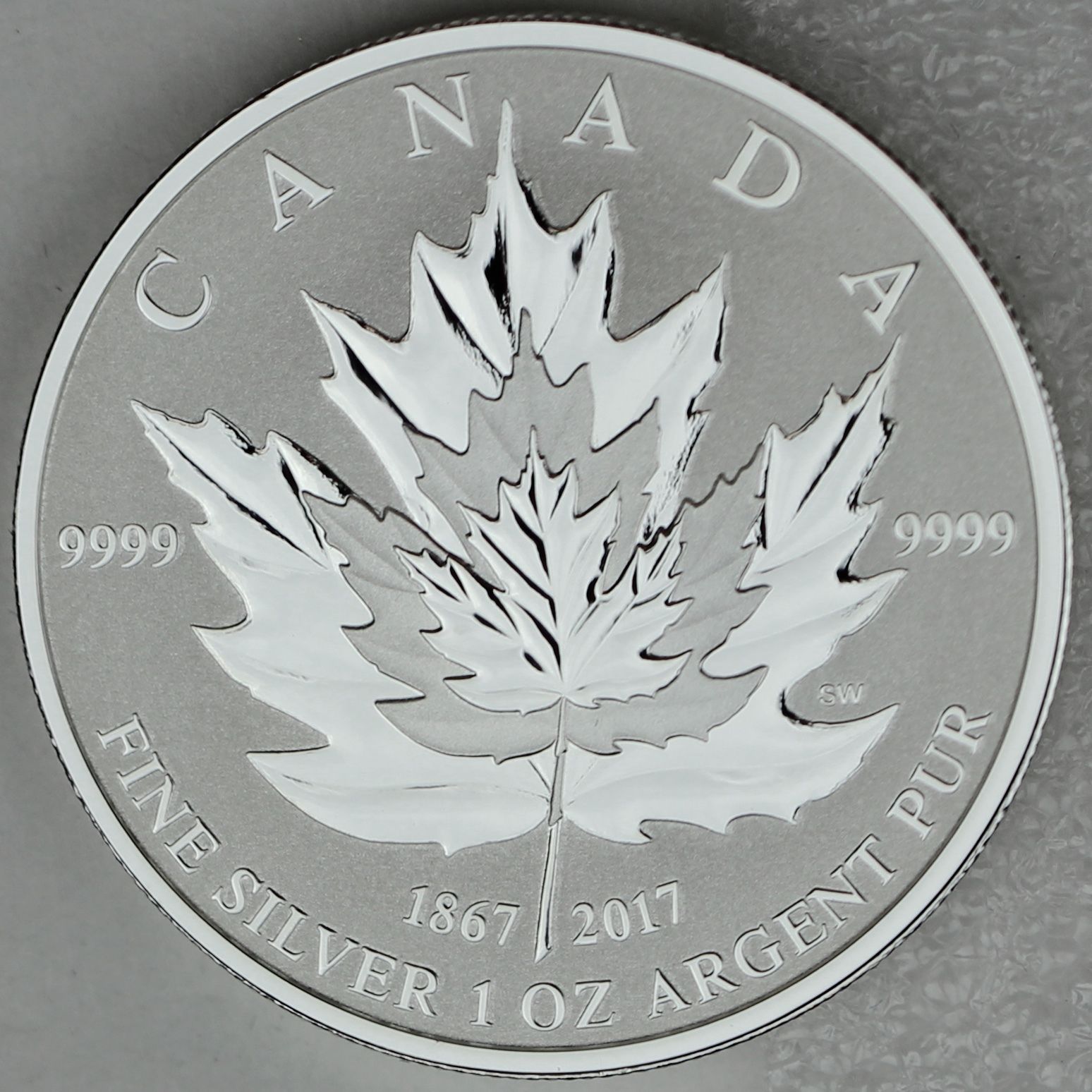 Canada 2017 Maple Leaf Pure Silver 4-Coin Fractional Set - Reverse Proofs