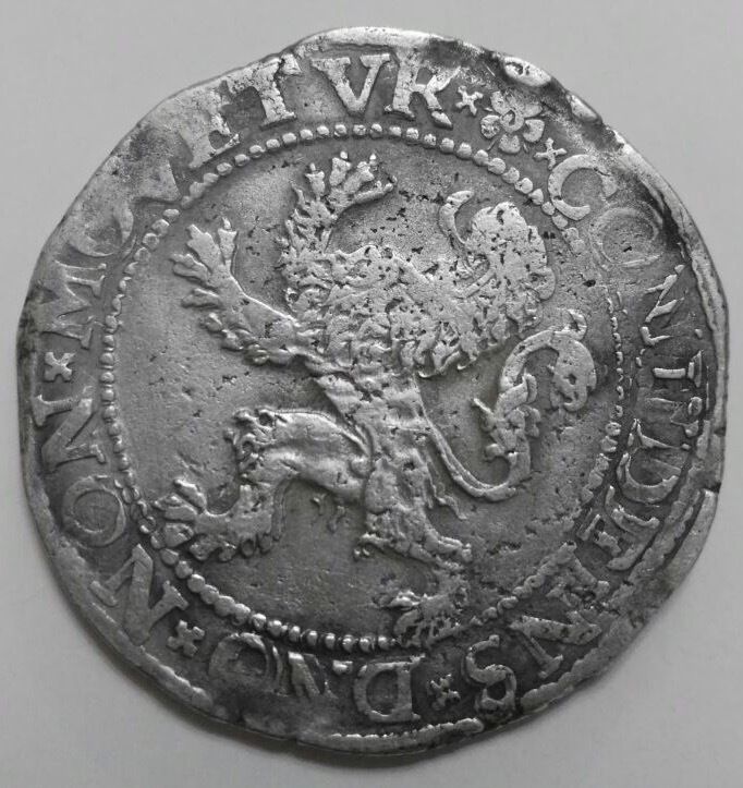 1576 Netherlands Silver Coin Daalder Lion Dutch Colonail Dog Dollar 25.90 Grams