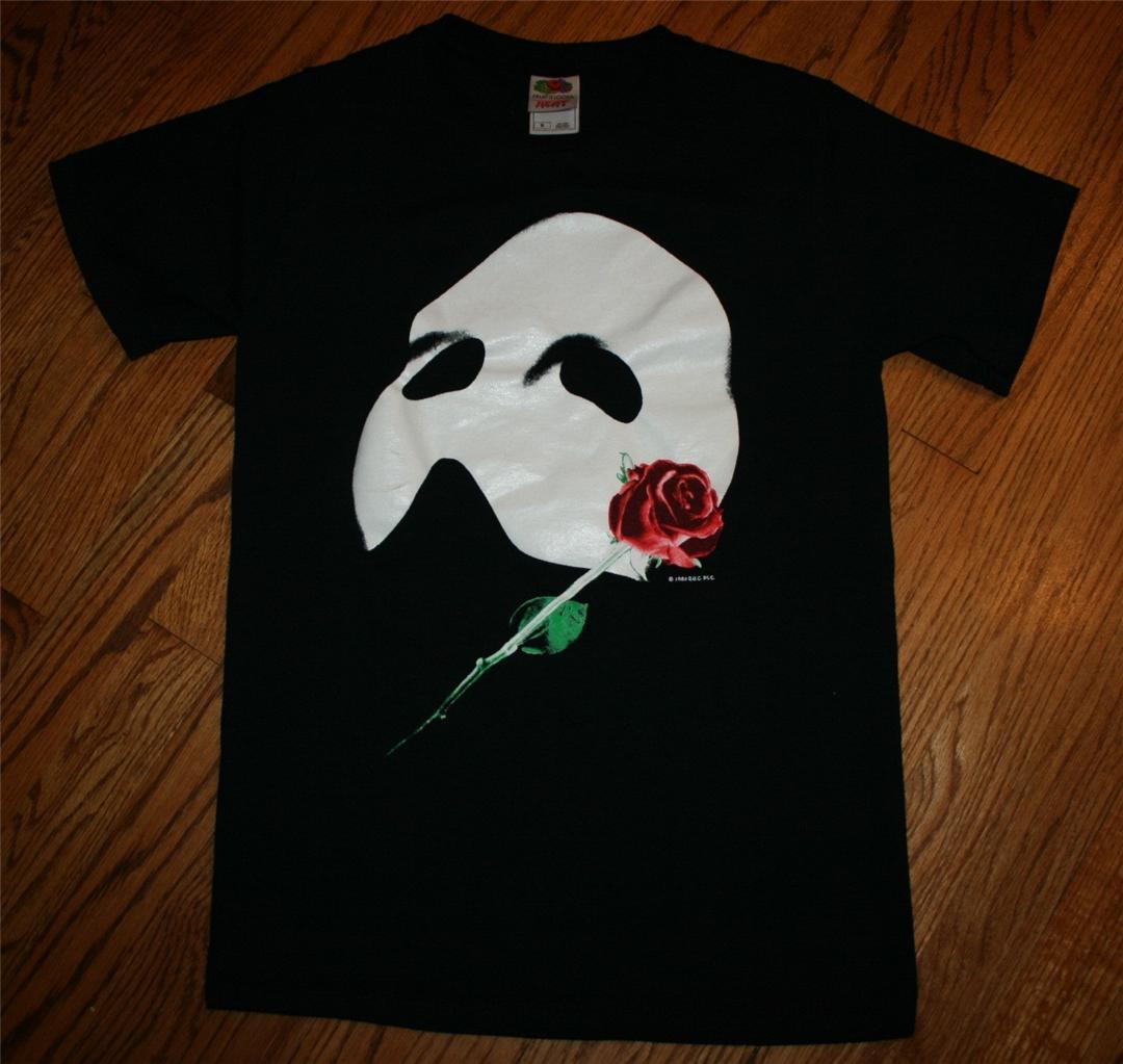 Vintage 1986 Phantom of the Opera Broadway Theater Musical T-Shirt-Men Small-NEW