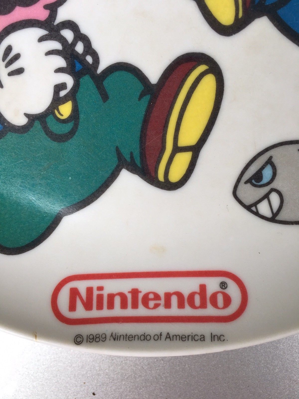 Vintage Nintendo Super Mario Bros Plate 1989 Peter Pan Ind Rare Nice