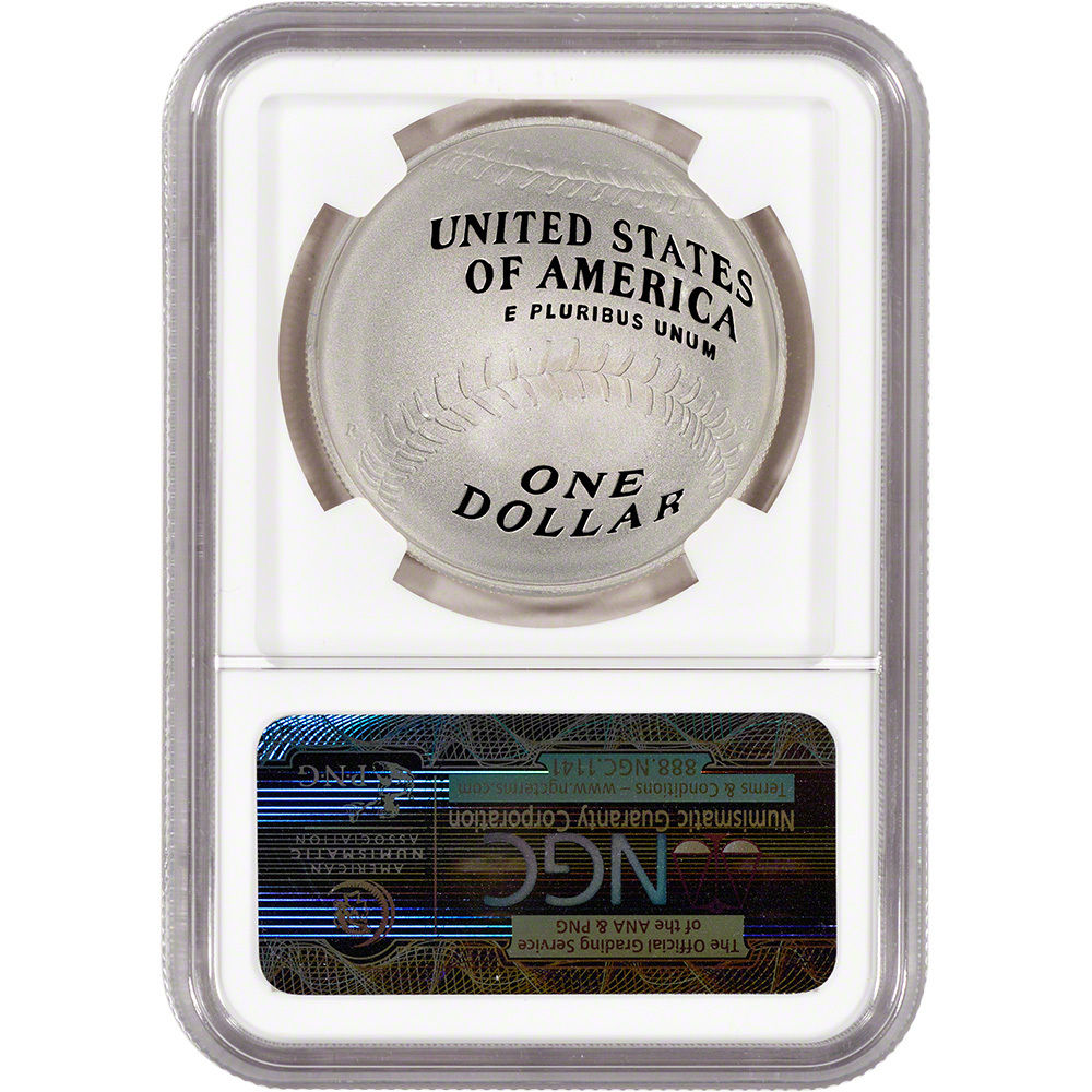 2014-P US Baseball Proof Silver $1 - NGC PF70 - HOF Label - Lou Gehrig