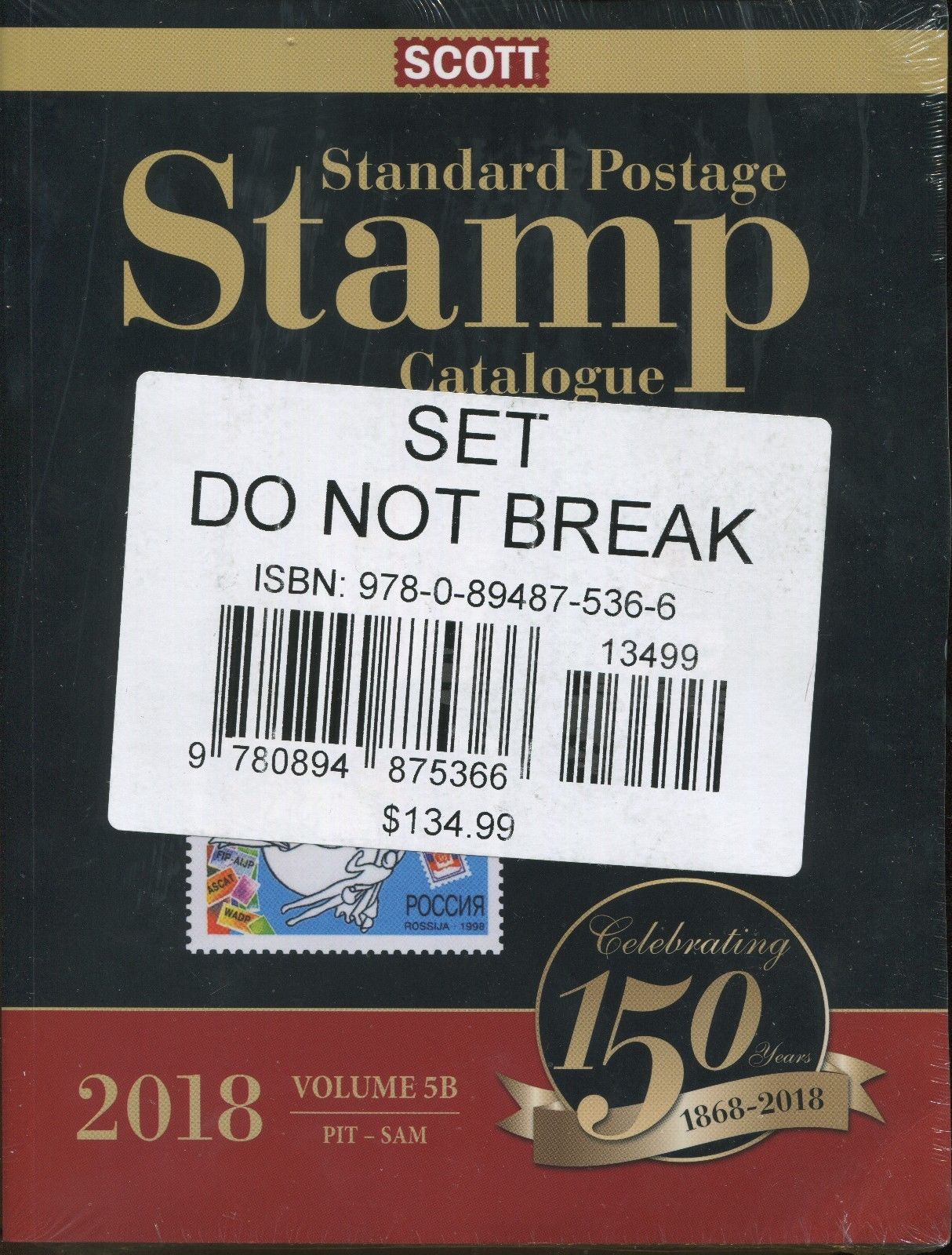 NEW 2018 SCOTT STANDARD POSTAGE STAMP CATALOGUE VOLUME 5 a-b (2 volumes) N-SAM