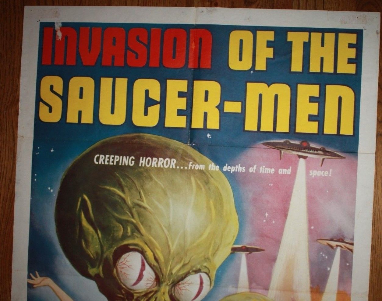 Attack of the Saucer - Men Vintage Original Movie Poster 1957 1 Sheet Sci-fi