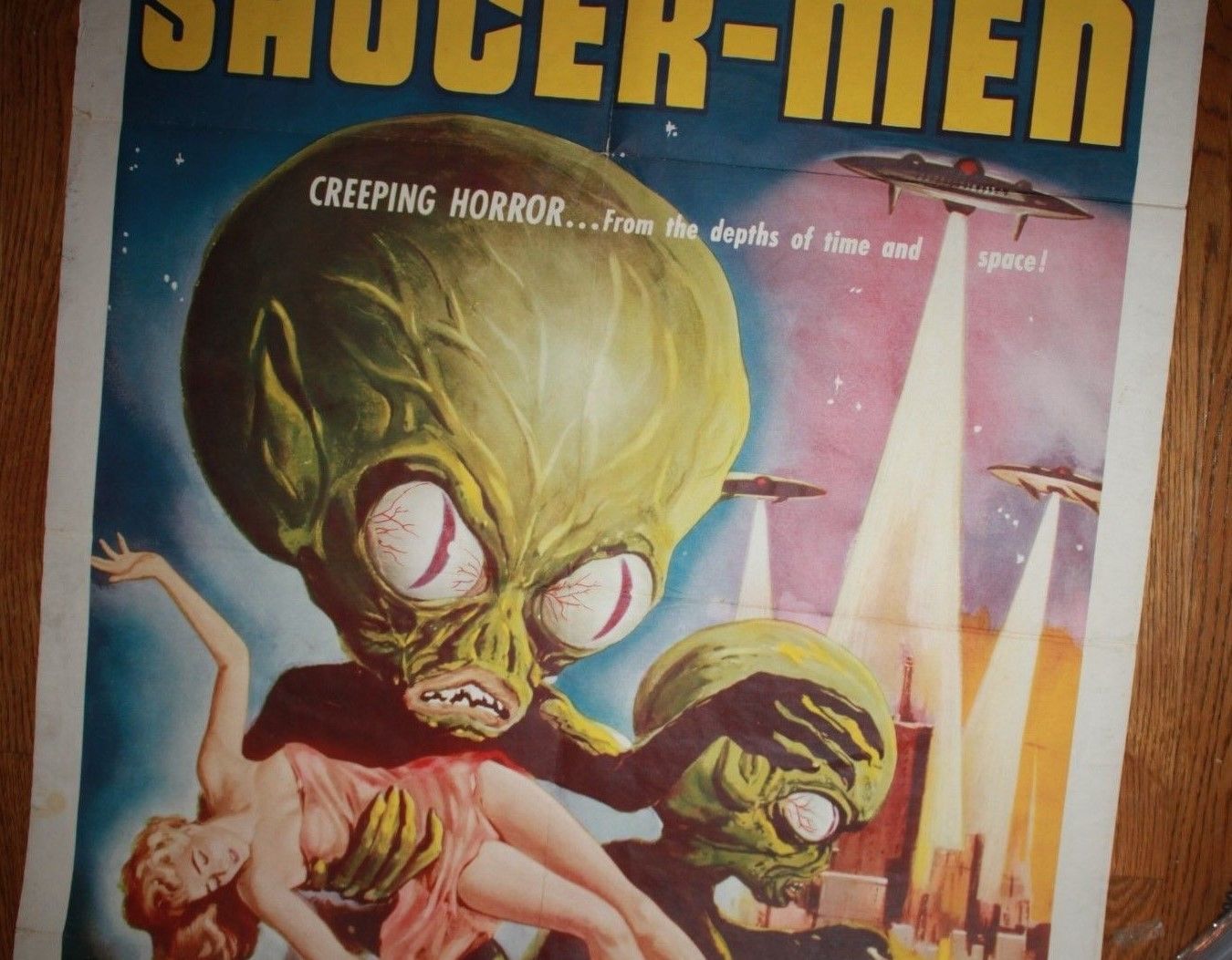 Attack of the Saucer - Men Vintage Original Movie Poster 1957 1 Sheet Sci-fi