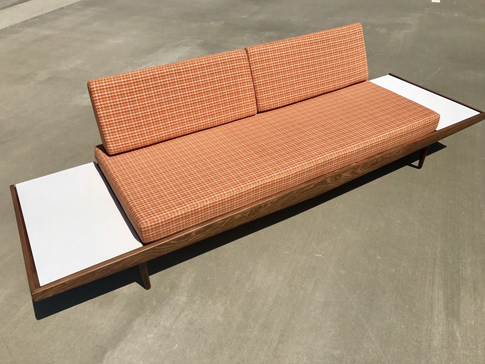 Mid Century Modern Platform Sofa In Manner Of Adrian Pearsall