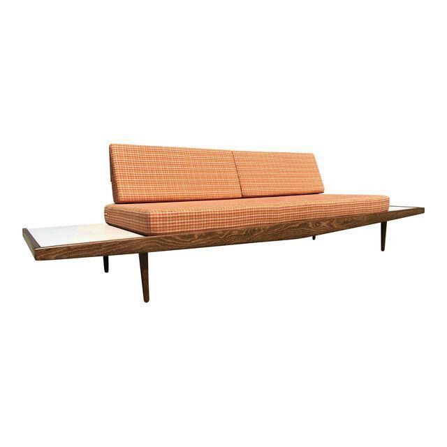 Mid Century Modern Platform Sofa In Manner Of Adrian Pearsall