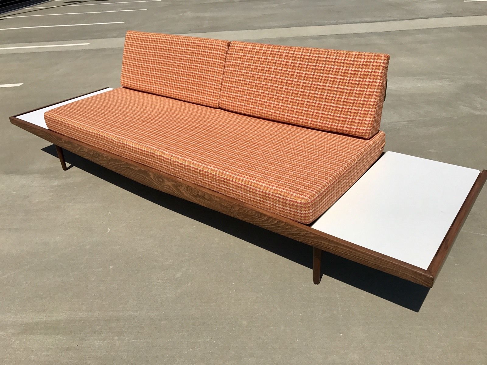 Mid Century Modern Platform Sofa In Manner Of Adrian Pearsall