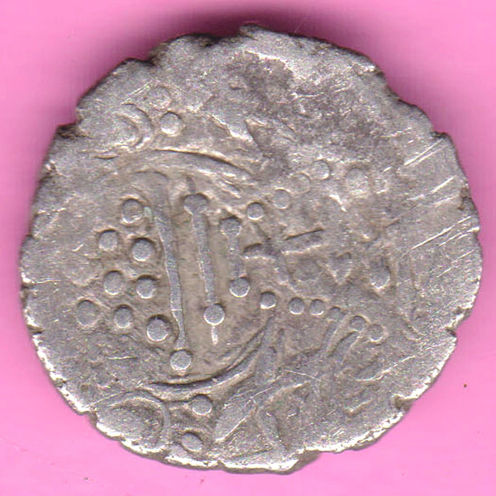 ANCIENT-INDO SASSANIAN-KING'S PORTRAIT-DRACHM-RAREST SILVER COIN-2