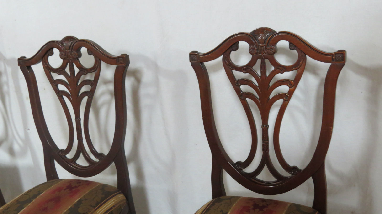 Henredon Dining Room Chairs Set Eight Shield Mahogany