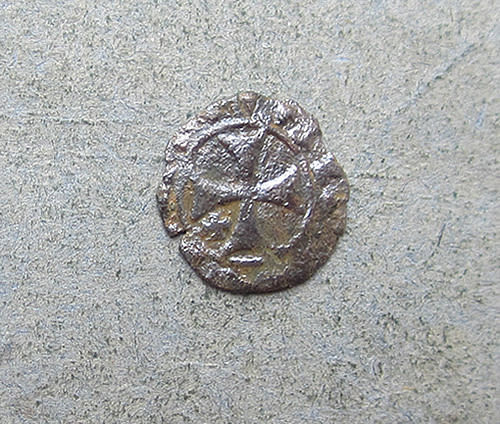 APG Frankish Crusader Kingdom of Cyprus Hammered Billon AR Denier