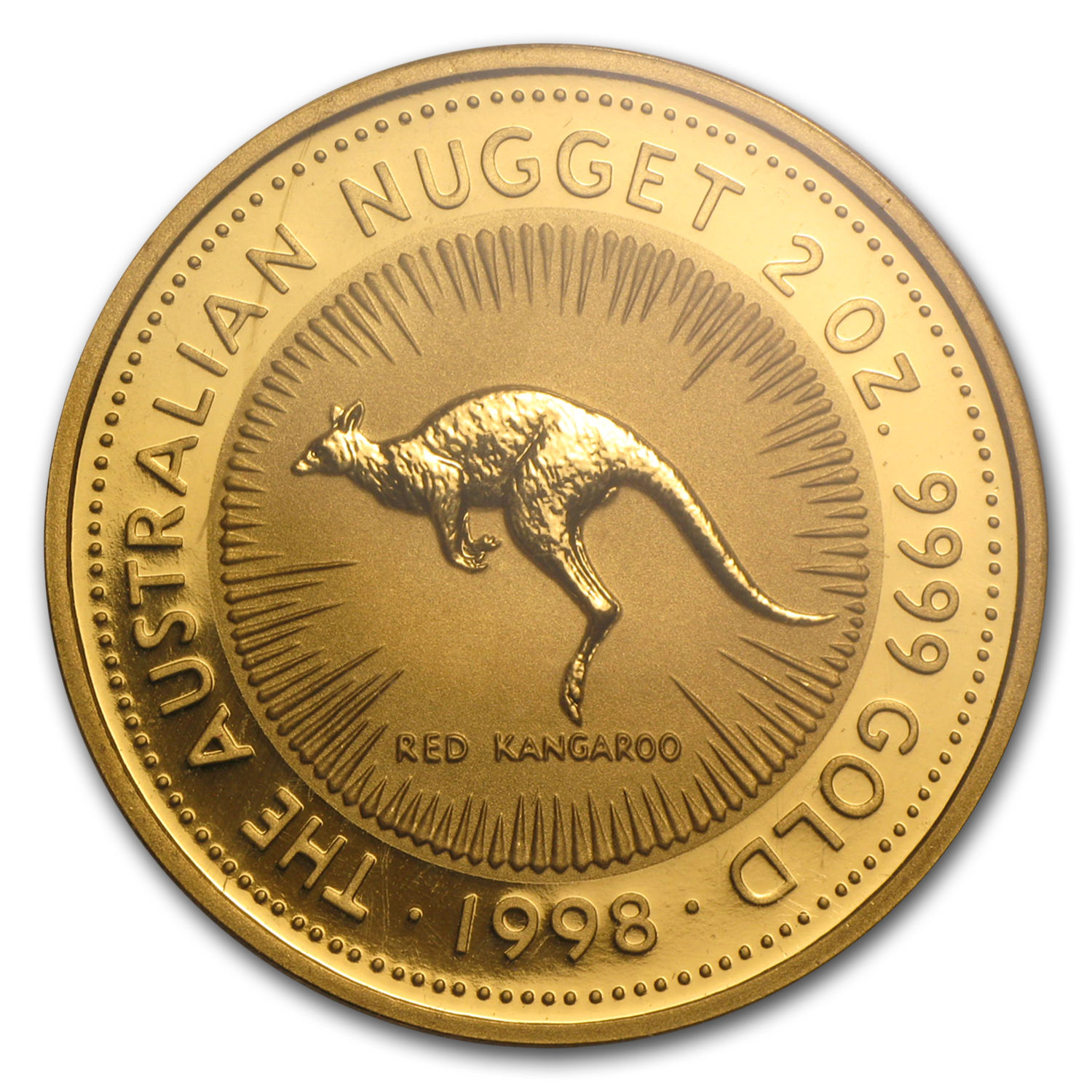1998 Australia 2 oz Gold Nugget BU - SKU #34569