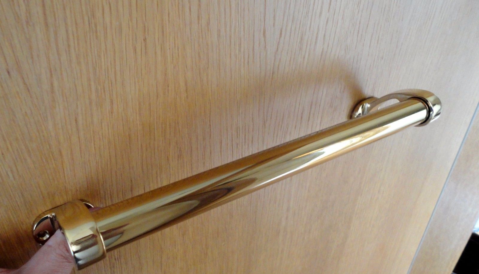 1 Vintage PAIR BRASS Front / CENTRE DOOR PULLS / HANDLE / Knob - 13 " / 33 cm