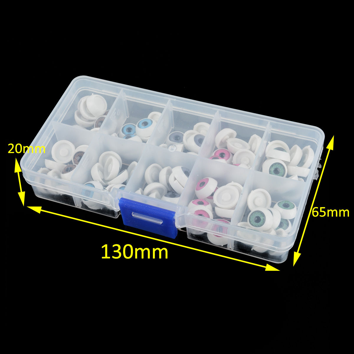 100pcs 5 Colors Plastic Safety Eyes For Teddy Bear Doll Animal Toy Crafts 12mm