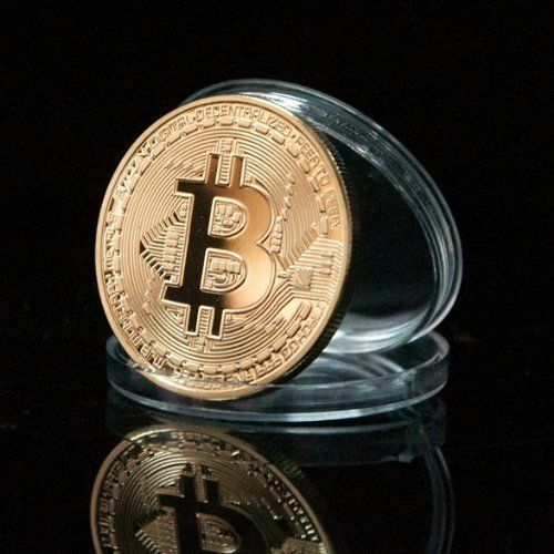 1Pcs Rare Bitcoin Collectible gift In Stock Golden Iron Commemorative Coin Gifts