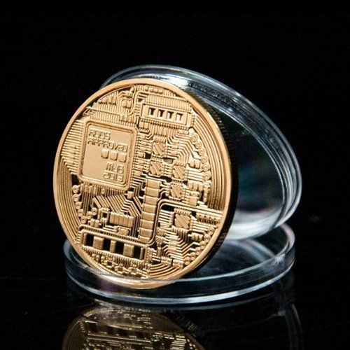 1Pcs Rare Bitcoin Collectible gift In Stock Golden Iron Commemorative Coin Gifts