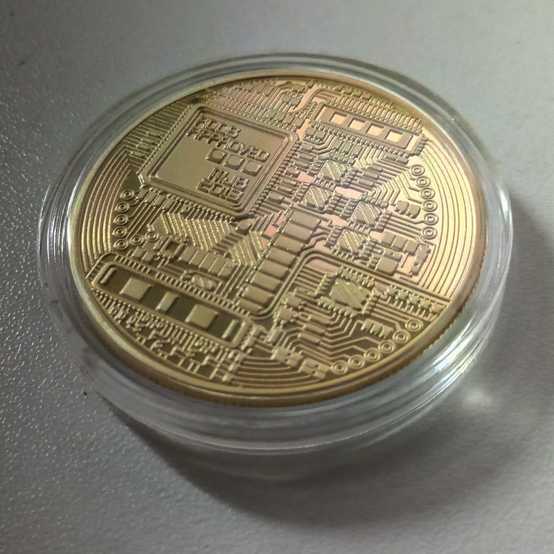 1Pcs Rare Bitcoin Collectible gift In Stock Golden Iron Commemorative Coin Gifts