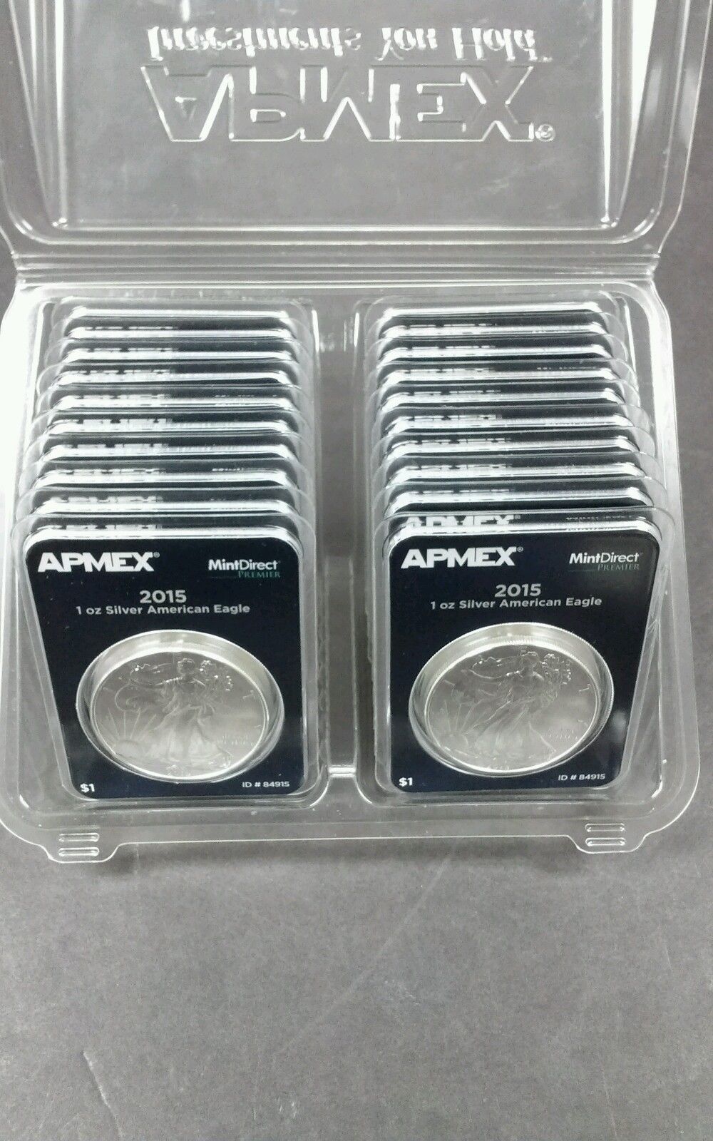 2015 1 oz Silver American Eagle Coin - APMEX Mint Direct Lot of (20)