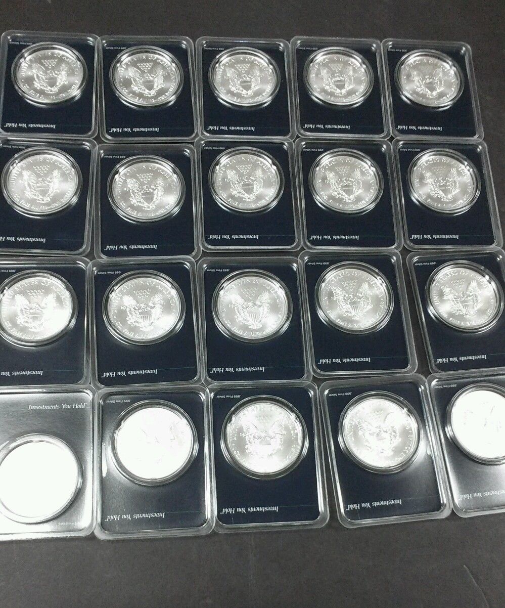 2015 1 oz Silver American Eagle Coin - APMEX Mint Direct Lot of (20)