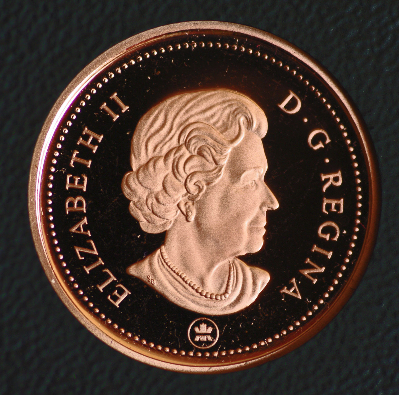 2010 Canada Classic design 1 cent coin in pure copper-  in proof finish