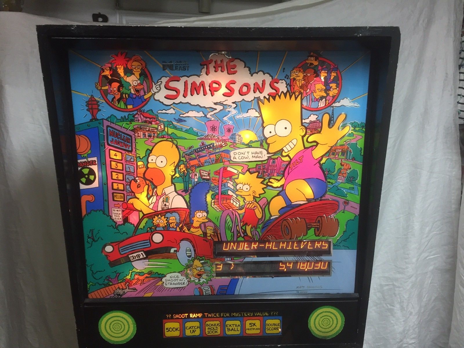 SIMPSON PINBALL MACHINE 1990 Data East Excellent original working condition