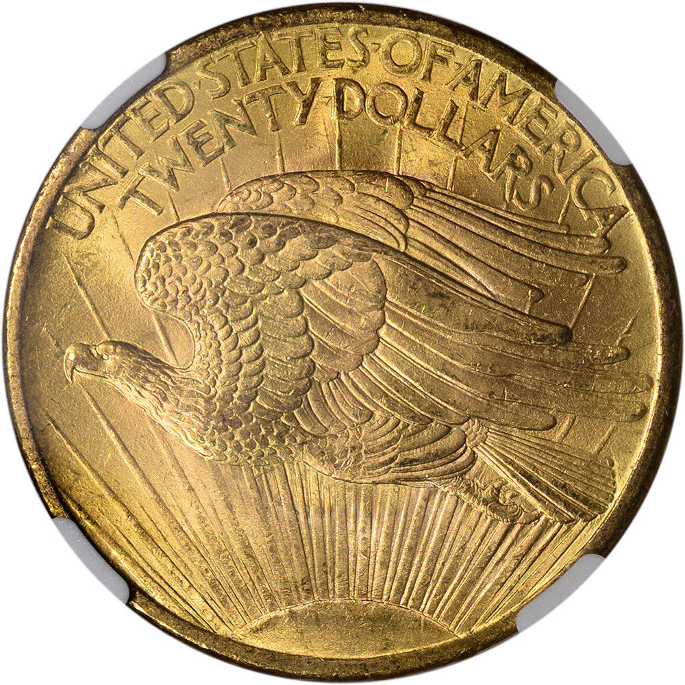 US Gold $20 Saint-Gaudens Double Eagle - NGC MS63 - 1908 No Motto