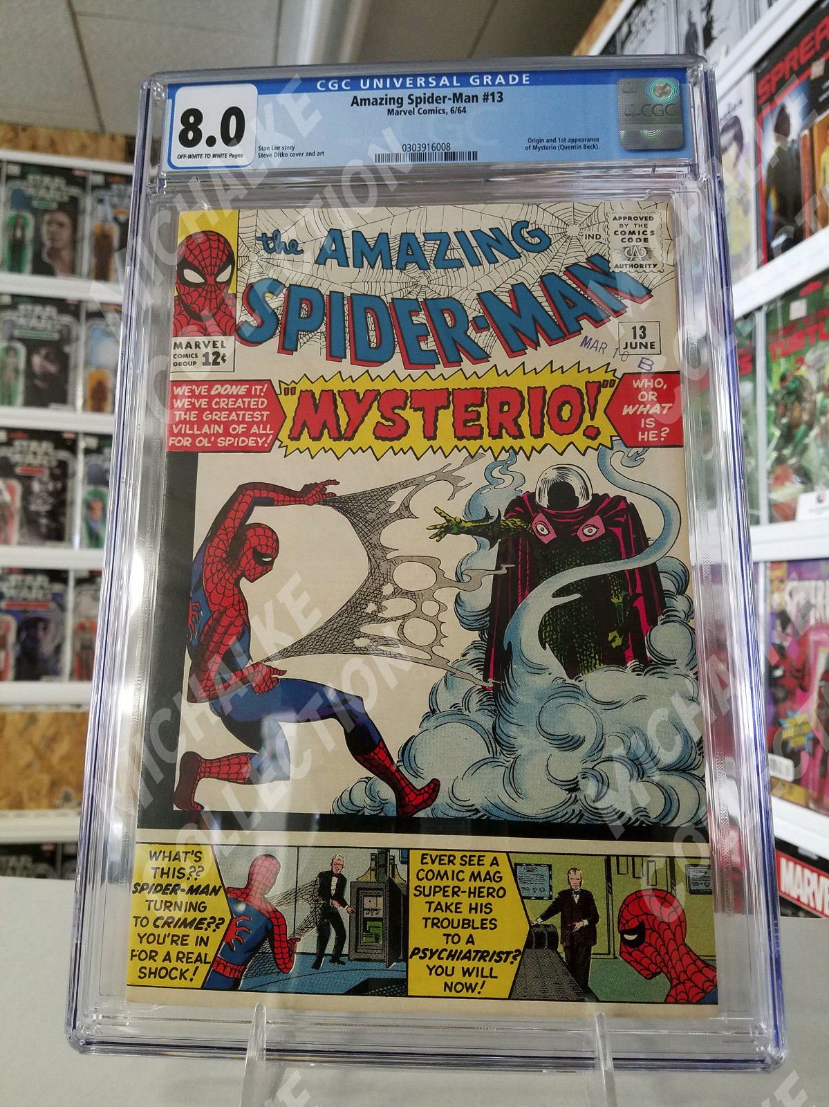 CGC 8.0 Amazing Spider-Man #13 ~ 1st Appearance Mysterio ~ Michalke Collection