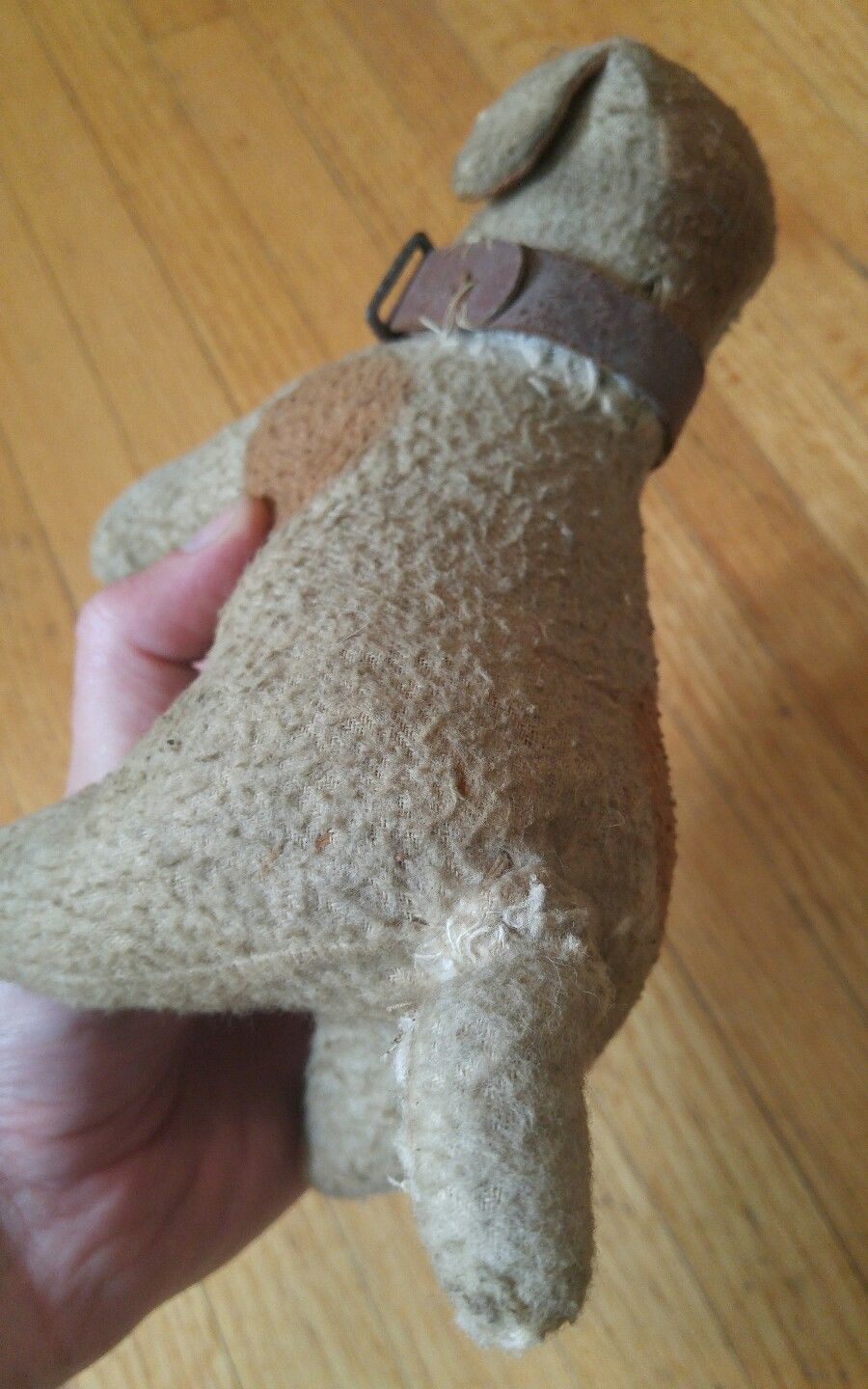 Antique primitive dog toy stuffed animal steiff? unknown make 1920s vintage