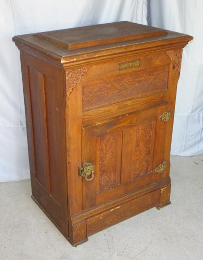 Antique Wood Ice Box – Monarch – 1897