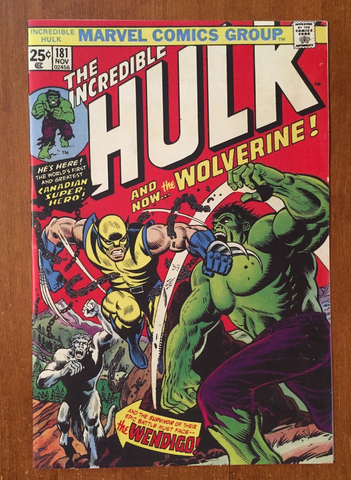 The Incredible Hulk #181 - Custom cover / Reprint - Nice - 1st Wolverine