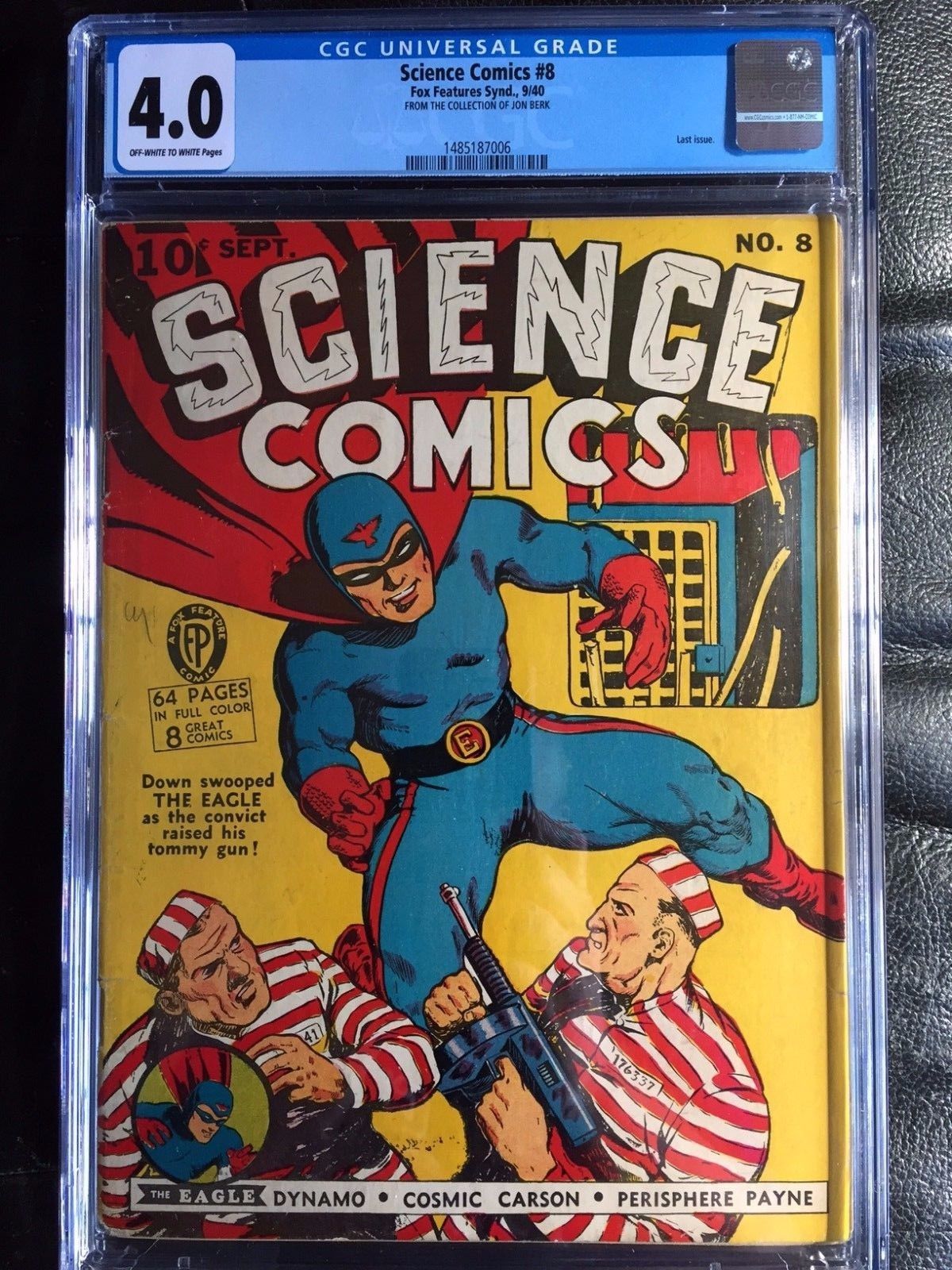 SCIENCE COMICS #8 CGC VG 4.0; OW-W; rare; last issue!