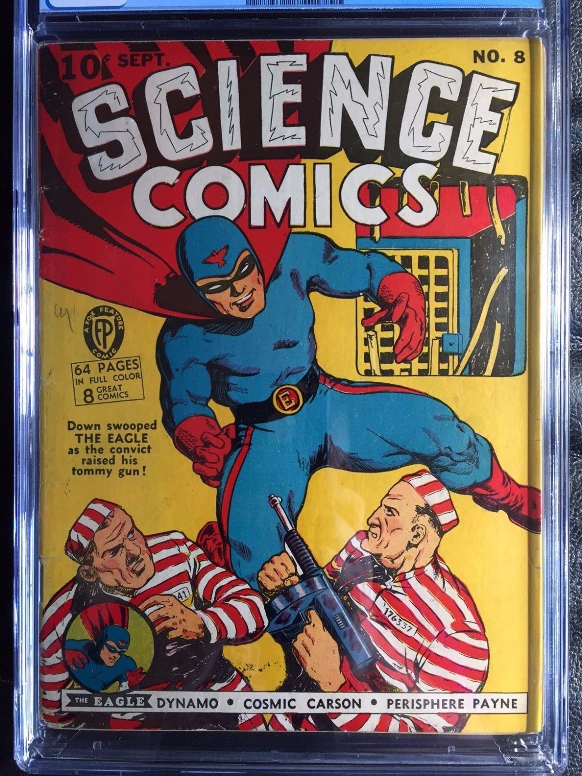 SCIENCE COMICS #8 CGC VG 4.0; OW-W; rare; last issue!