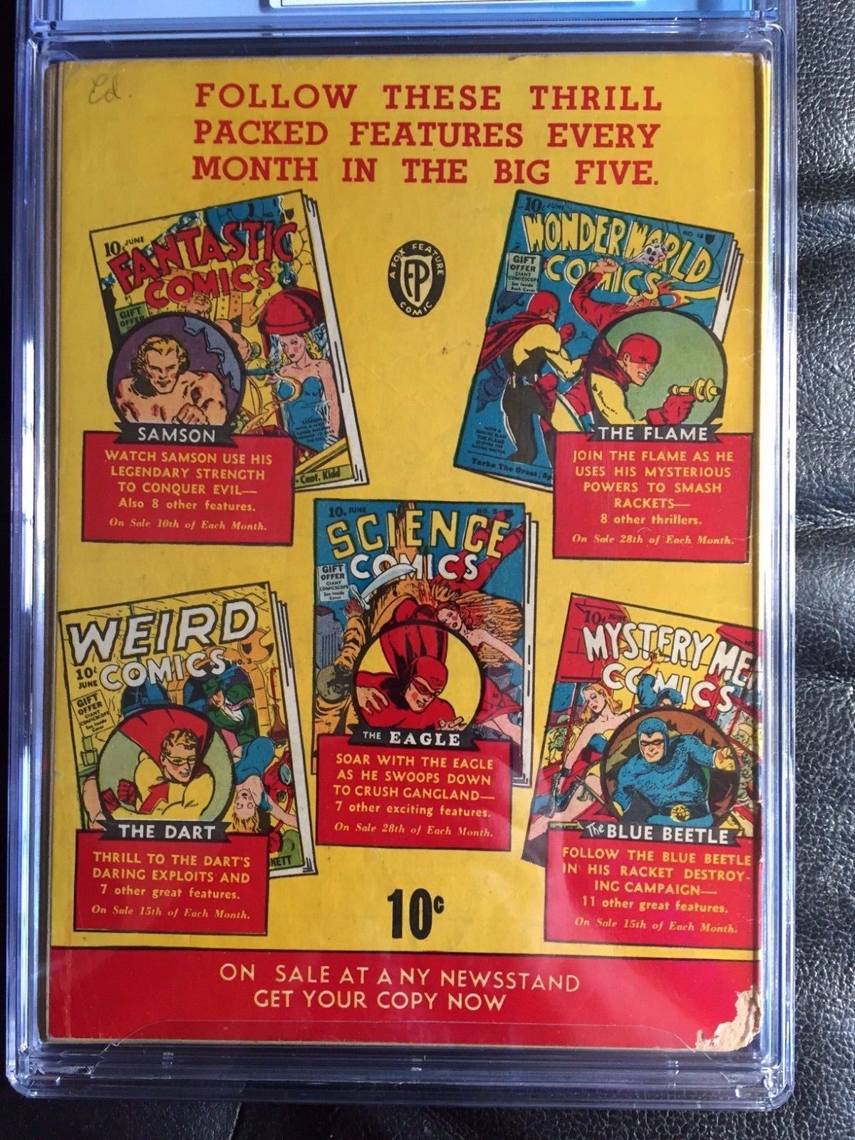 SCIENCE COMICS #8 CGC VG 4.0; OW-W; rare; last issue!