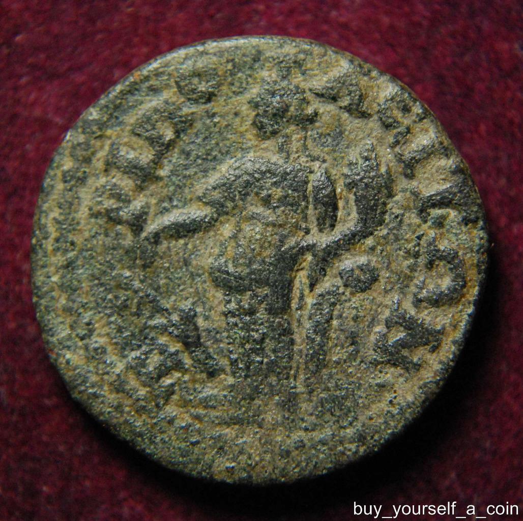 Semi-autonomus AE20 of Tripolis, Lydia, rev. Tyche, c. 193-268AD
